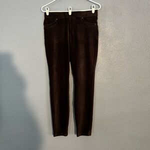 NWT Hue Brown Corduroy Leggings Womens Size M